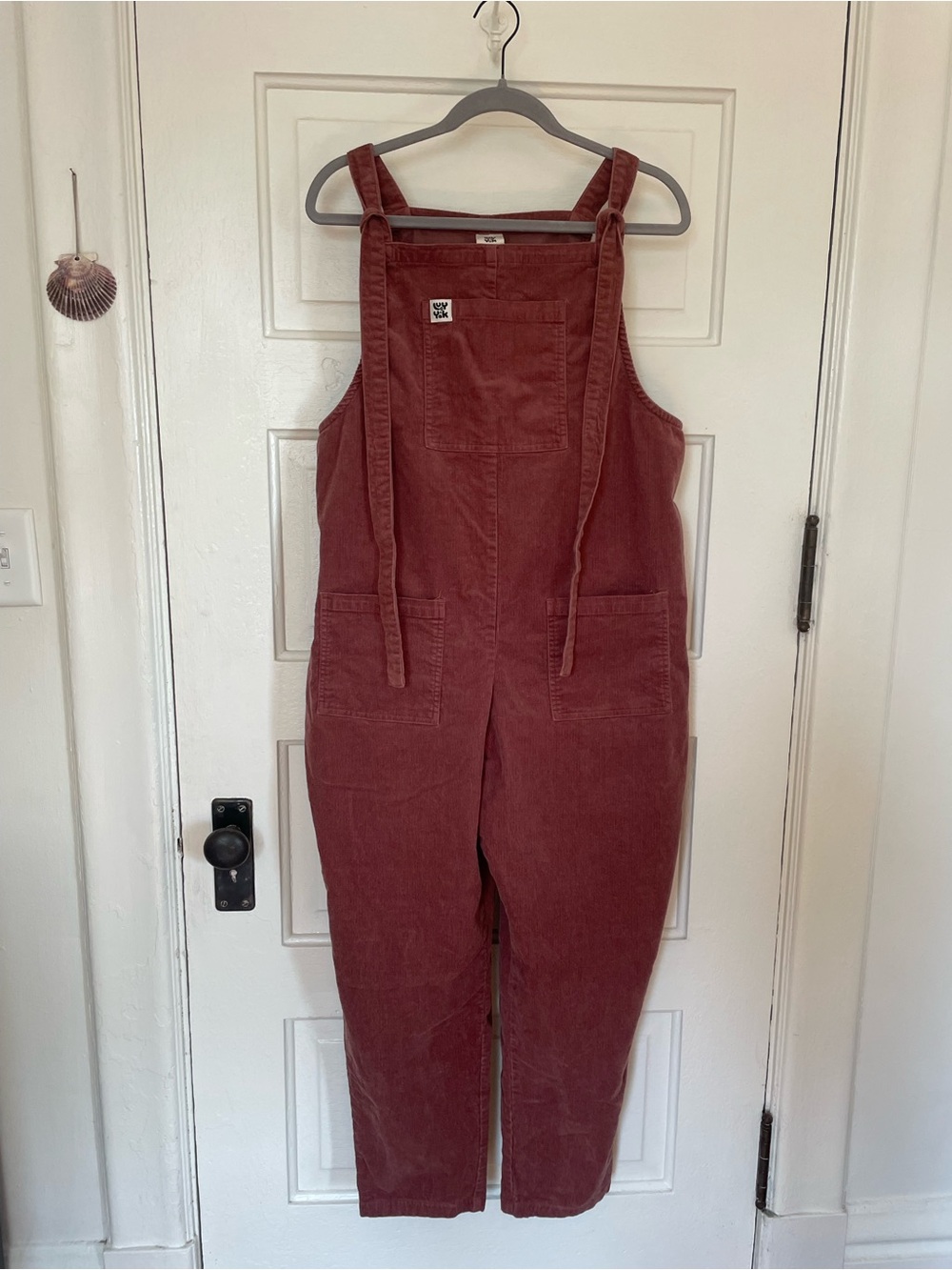 Lucy & Yak Corduroy Overalls in pink, 14R